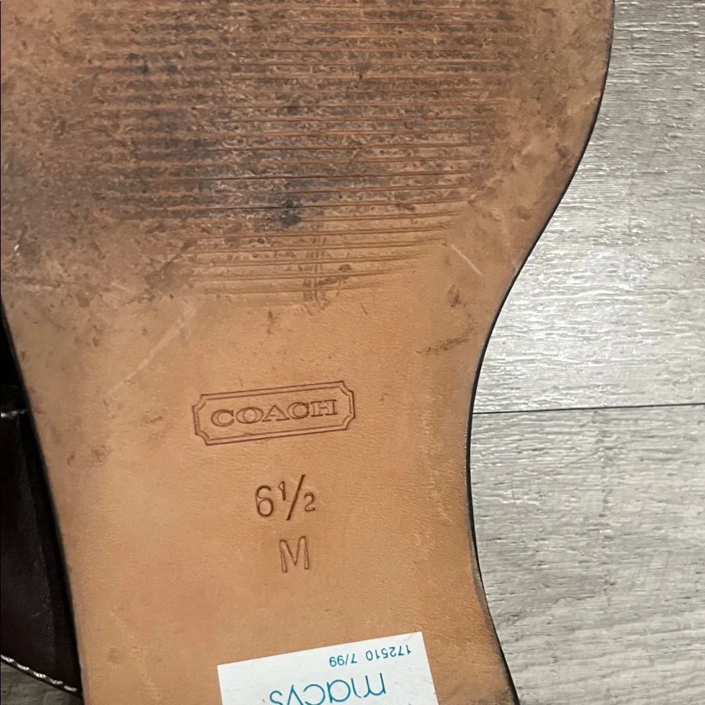 Coach Dark Brown Women Flip-Flops - Picture 2 of 3